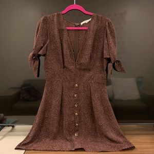 SOLD FOR $8 Brown& White Dress